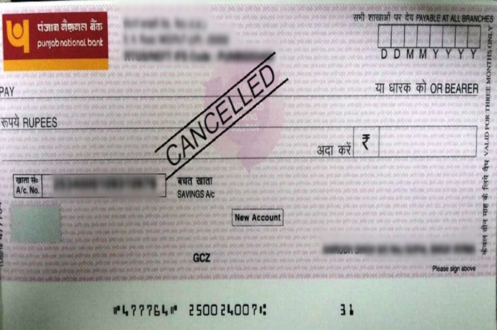 pnb cheque