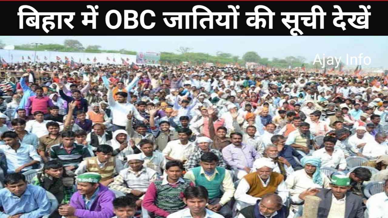 OBC Caste List in Bihar