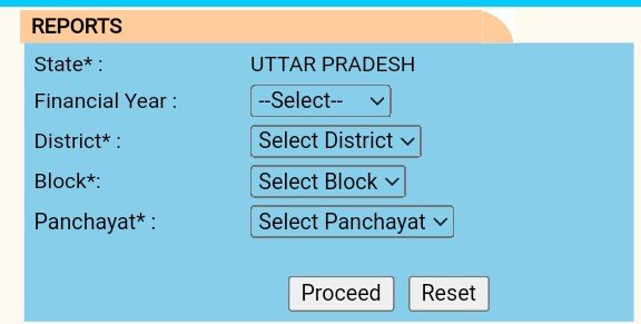reports - state, financial year, district, block, panchayat